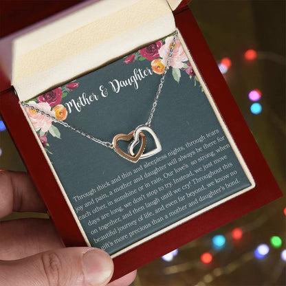 Mother & Daughter Necklace Interlocking Hearts Necklace