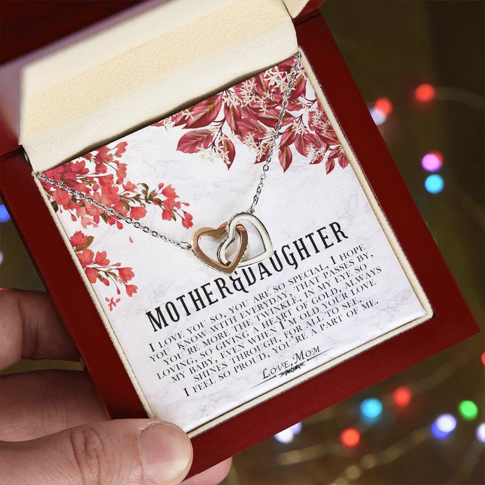 Mother & Daughter Necklace-Interlocking Heart Interlocking Hearts Necklace