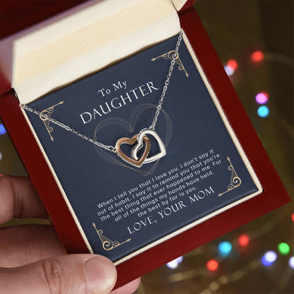 Collection Daughter - The Best By Far Is You - Interlocking Hearts Necklace