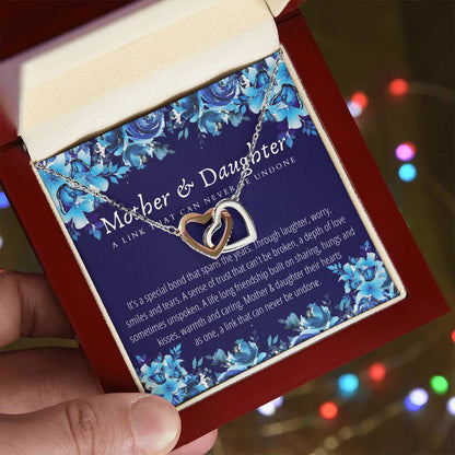 Mother & Daughter - Interlocking Necklace - A Link That Can Never Be Undone Interlocking Hearts Necklace