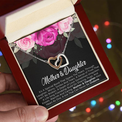 Meaningful Gift For Mother And Daughter Interlocking Hearts Necklace