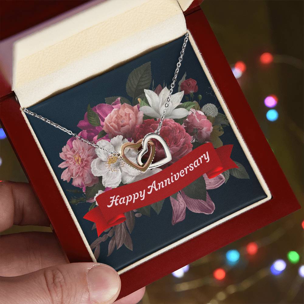 Happy Anniversary - Interlocking Hearts Necklace