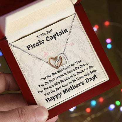 Pirate Captain Mother'S Day Necklace Interlocking Hearts Necklace