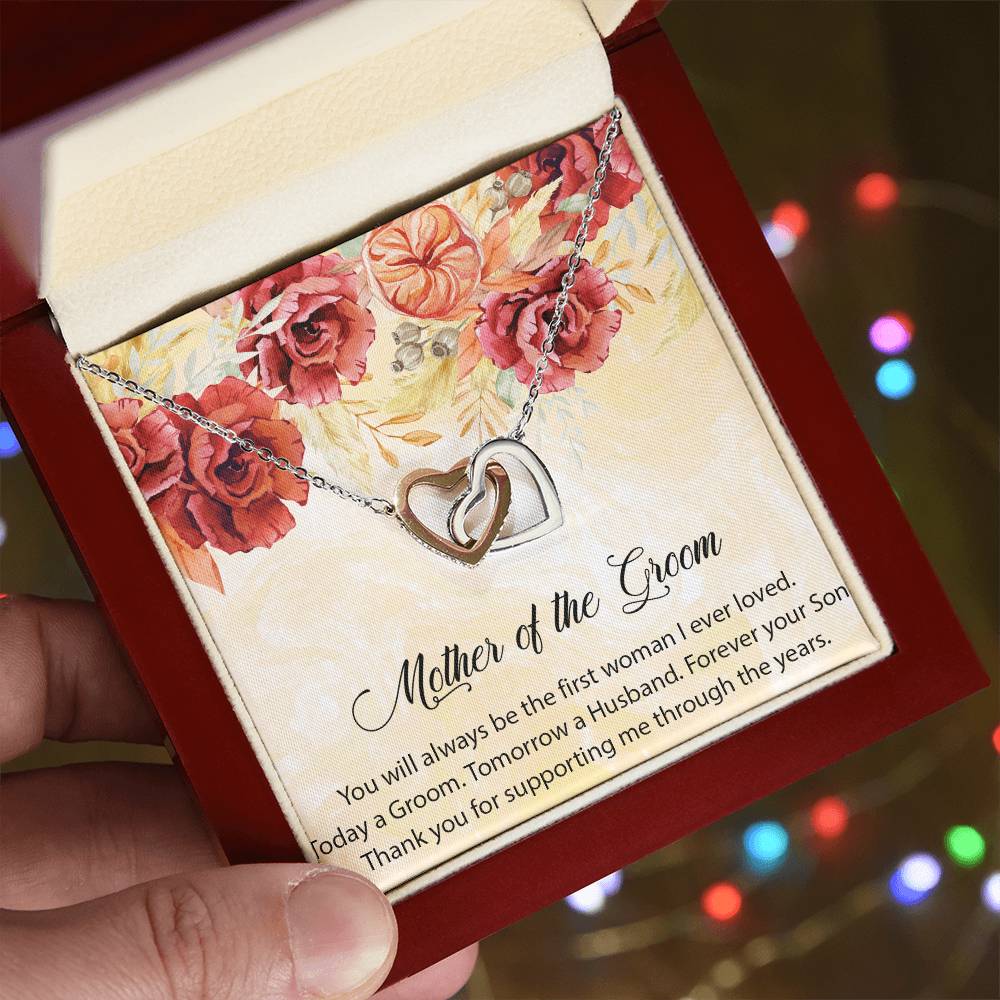 Mother Of The Groom Necklace Mom Of The Groom Wedding Giftmother In Law Interlocking Hearts Necklace Giftpersonalized Mother Of The Groom