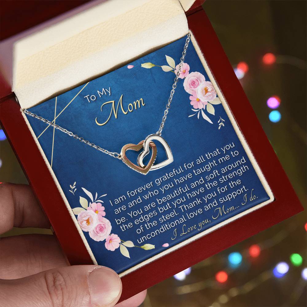 Mother'S Day Gift From Daughter To Mom Love Gift For Mom Interlocking Hearts Necklace