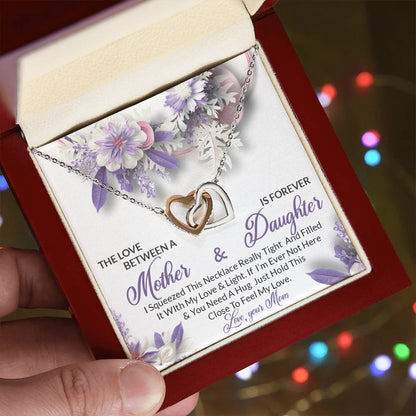 To My Daughter From Mother Interlocking Hearts Necklace Mother To Daughter Gift Birthday Gift To Daughter From Mother Daughter Necklace