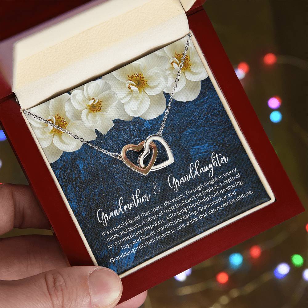 Grandma & Granddaughter Interlocking Heart Necklace Interlocking Hearts Necklace