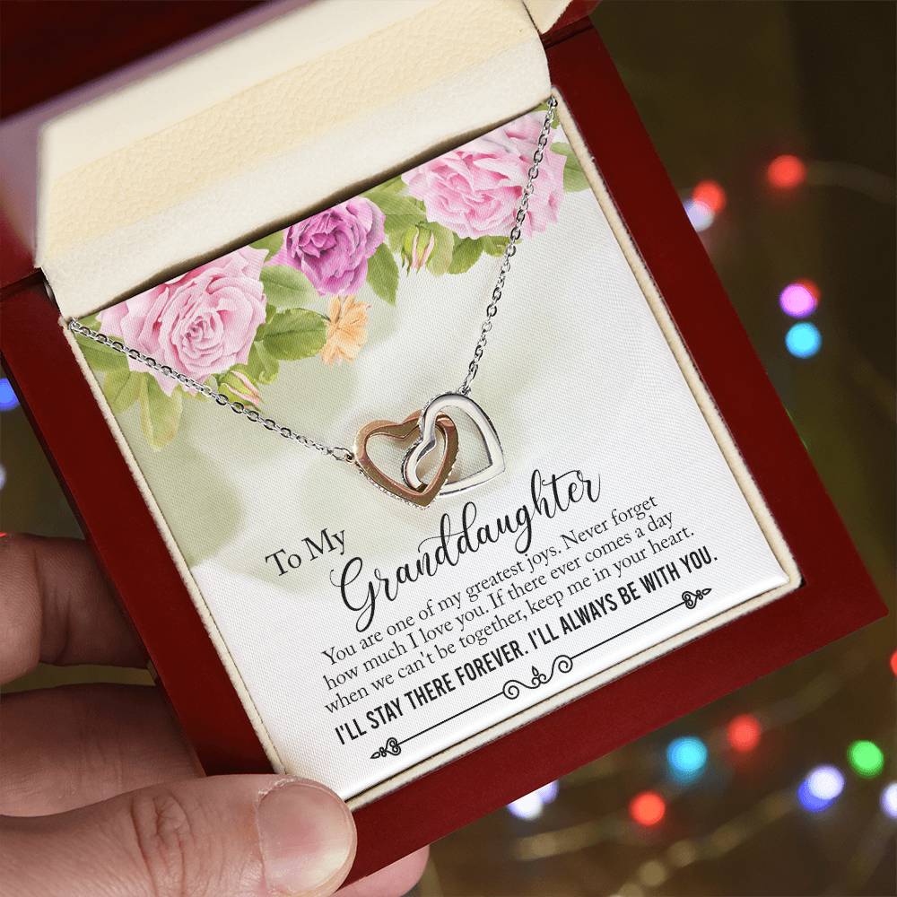 My Granddaughter - My Greatest Joys - Interlocked Hearts Necklace Interlocking Hearts Necklace