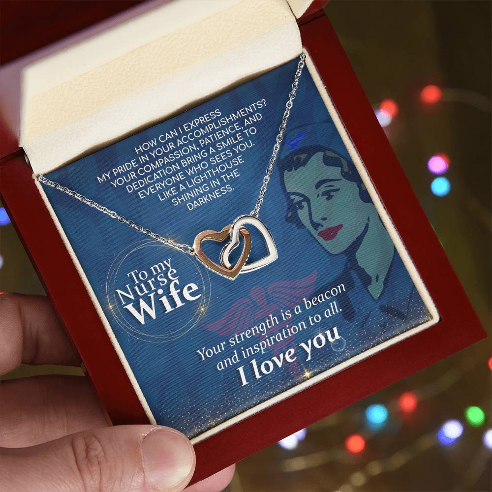 Interlocking Hearts Necklace Nurse Graduation Gift Nurse Gift Nurse Necklace Future Nurse Gift Gift For Nurse