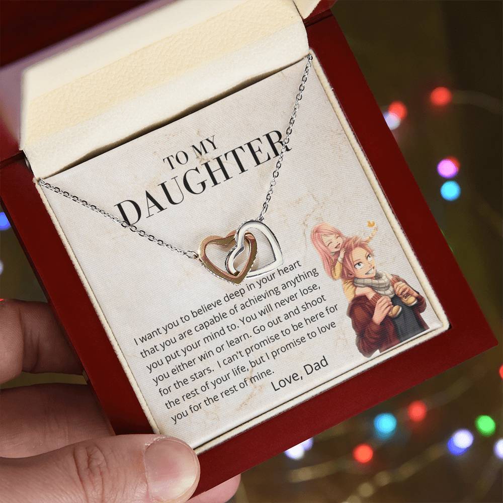 You Can Do Anything - Necklace Interlocking Hearts Necklace