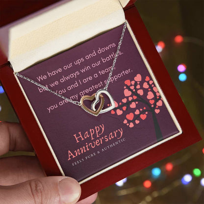 Heart Together Interlocking Hearts Necklace