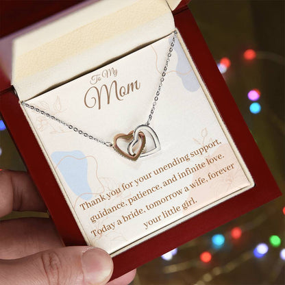 Thank You For Your Unending Support Interlocking Hearts Necklace