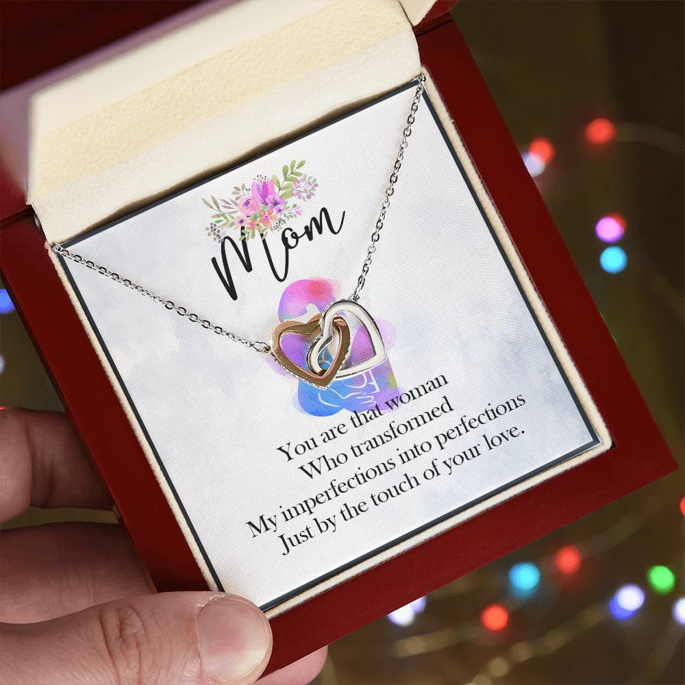 Gift For Mom - Birthday Gift For Mom Mothers Day Gift For Mom Gift For Mom Birthday Necklace For Mom Daughter To Mom Gift Interlocking Hearts Necklace