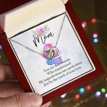 Gift For Mom - Birthday Gift For Mom Mothers Day Gift For Mom Gift For Mom Birthday Necklace For Mom Daughter To Mom Gift Interlocking Hearts Necklace