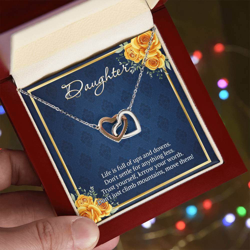 Necklace For Daughter From Mom Dad Daughter Birthday Necklace Interlocking Hearts Daughter Jewelry Giftpersonalized Necklace For Daughter Interlocking Hearts Necklace