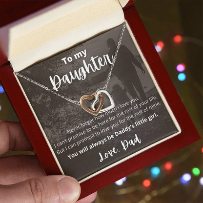 Interlocking Hearts Necklace - Daughter Gift