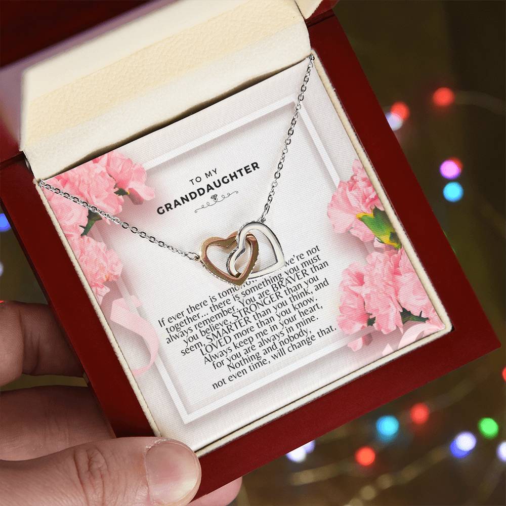 Interlocking Hearts - To Granddaughter Interlocking Hearts Necklace