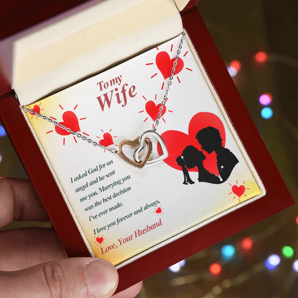 I Love You Forever And Always - Interlocking Hearts Necklace