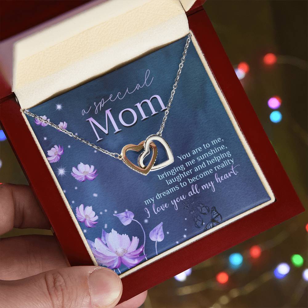 Special Mom Necklace Gift Interlocking Hearts Necklace