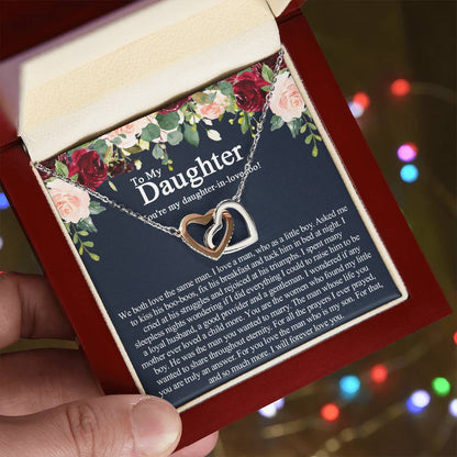 To My Daughter In Law Necklace Unique Daughter In Law Gift From Mother In Law Future Daughter In Law New Daughter In Law Jewelry Interlocking Hearts Necklace