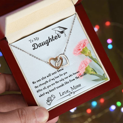 Interlocking Hearts Graduation Gift For Daughter By Mom Interlocking Hearts Necklace