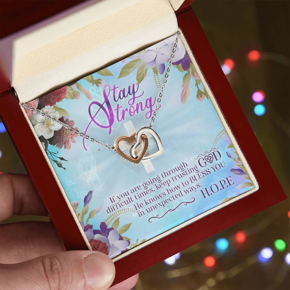 Stay Strong - Interlocking Hearts Necklace
