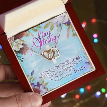 Stay Strong - Interlocking Hearts Necklace