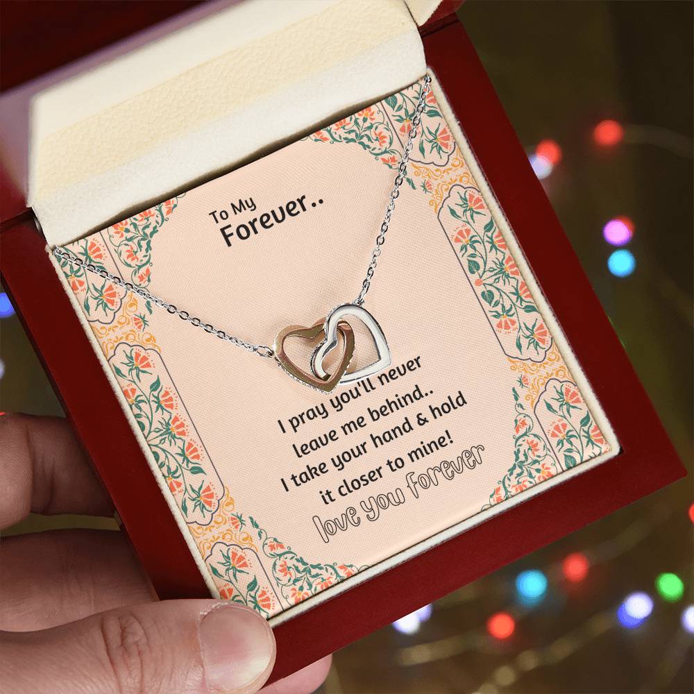 To My Forever Interlocking Hearts Necklace