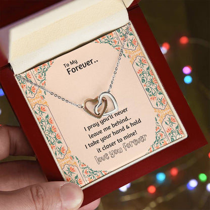 To My Forever Interlocking Hearts Necklace