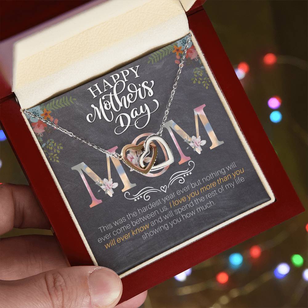 Interlocking Hearts Necklace For Mom