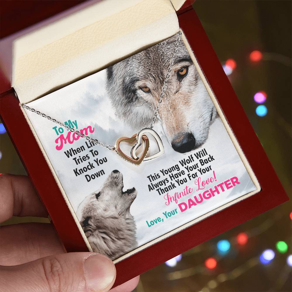 Gift For Mom - Interlocking Heart Necklace Interlocking Hearts Necklace