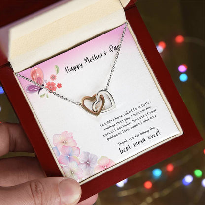 Mother'S Day Gift Necklace With Message Card Mother'S Day Gifts Mother'S Day Necklace To Mom From Daughter Mom Gift From Son Interlocking Hearts Necklace
