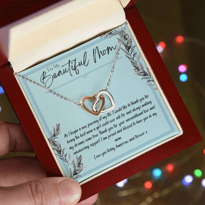 Mother Interlocking Hearts Necklace