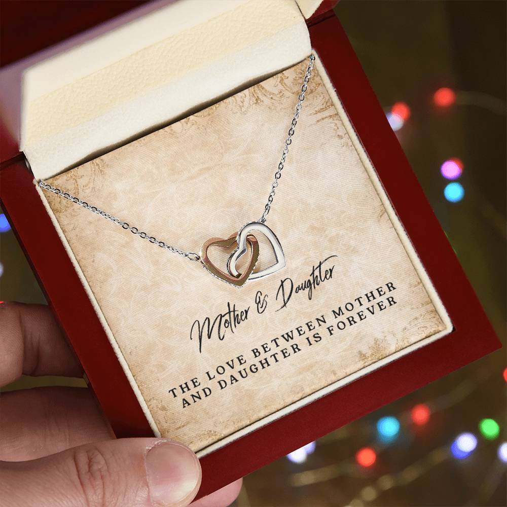 Mother & Daughter - Forever Love Necklace Interlocking Hearts Necklace