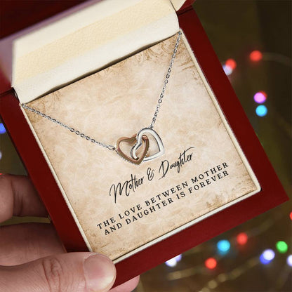 Mother & Daughter - Forever Love Necklace Interlocking Hearts Necklace