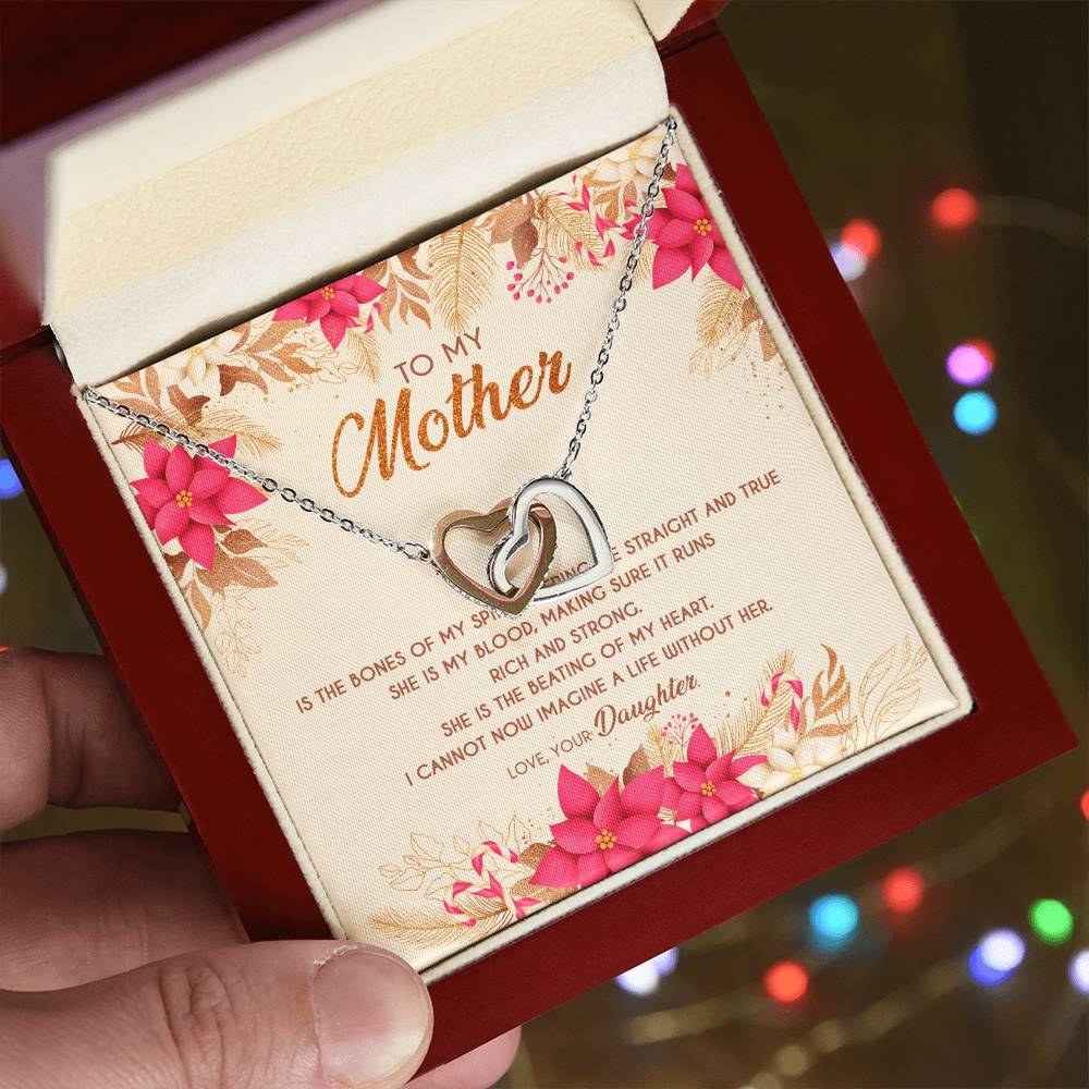 Gift For Mom - Beating Of My Heart - The Interlocking Heart Necklace Interlocking Hearts Necklace