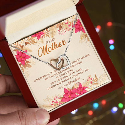 Gift For Mom - Beating Of My Heart - The Interlocking Heart Necklace Interlocking Hearts Necklace