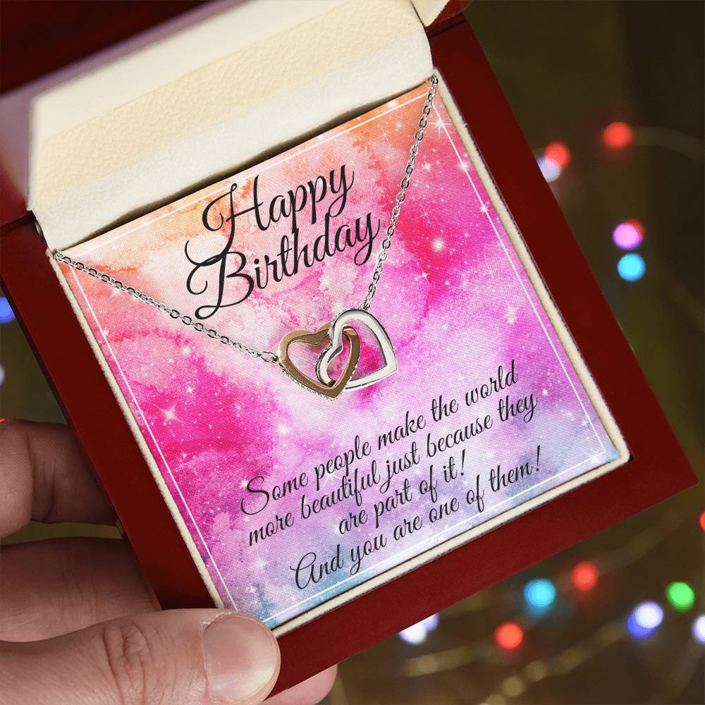 Two Hearts Necklace Interlocking Hearts Necklace