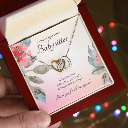 NANNYN~2 Interlocking Hearts Necklace