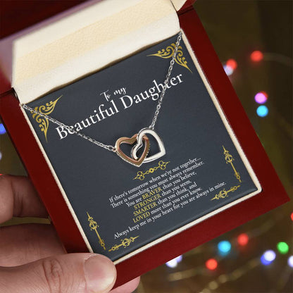 Interlocked Hearts - To Daughter Interlocking Hearts Necklace