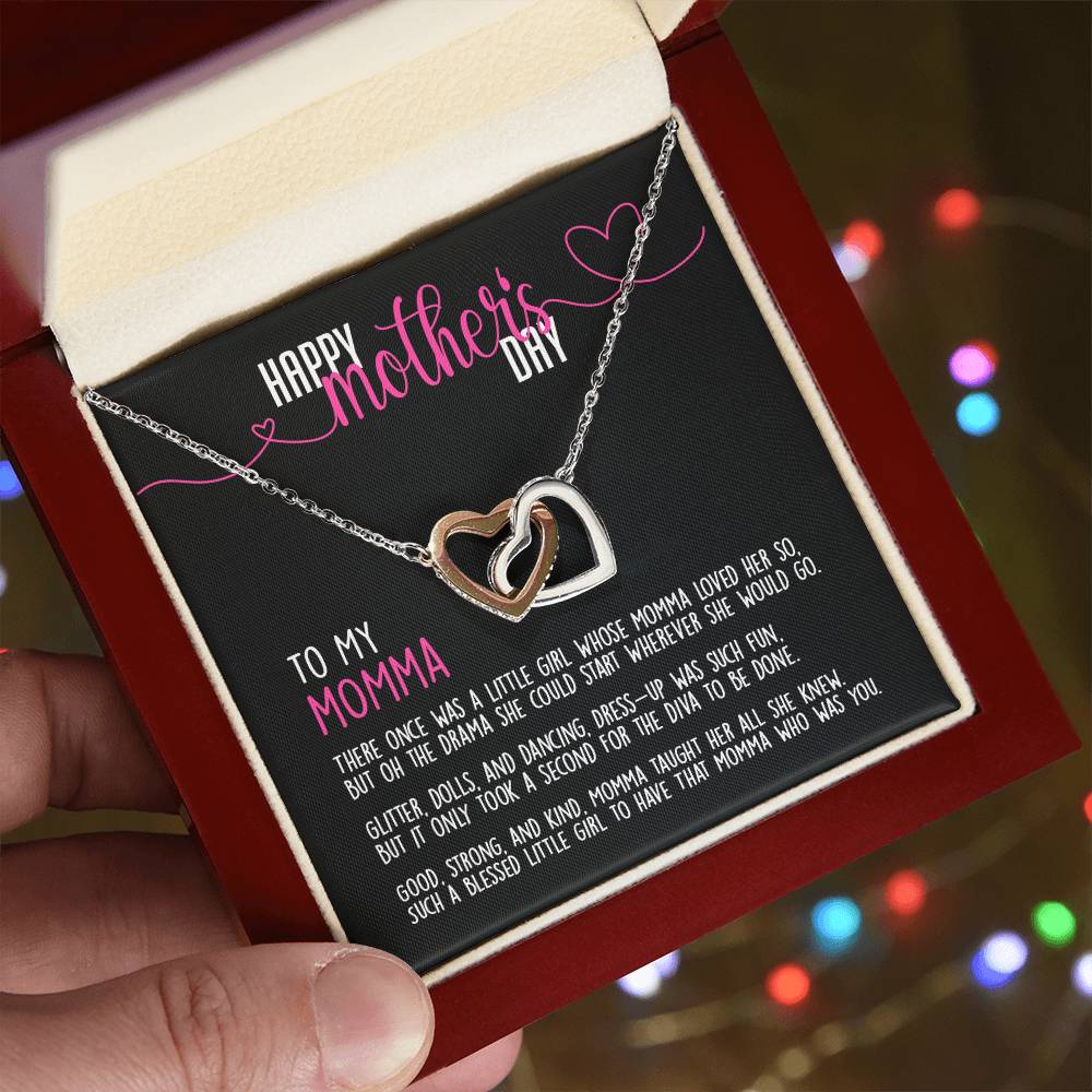 Happy Mother'S Day To My Momma - Necklace Interlocking Hearts Necklace