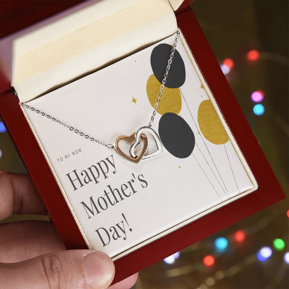 To My Mom Interlocking Hearts Necklace