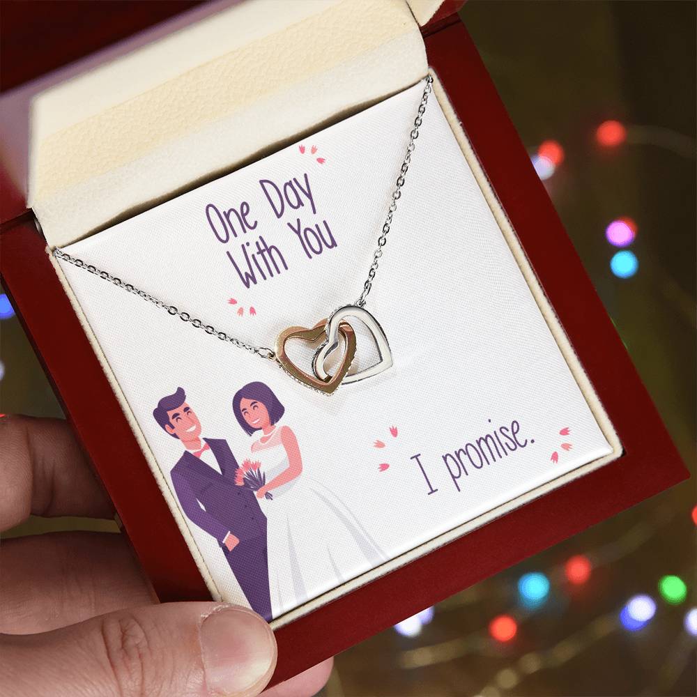 To My Future Wife - Interlocking Hearts Luxury Lovecube Interlocking Hearts Necklace