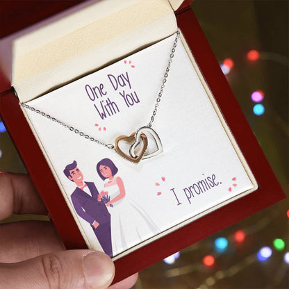 To My Future Wife - Interlocking Hearts Luxury Lovecube Interlocking Hearts Necklace
