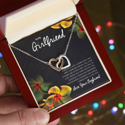 Girlfriend Interlocking Hearts Romantic Necklace Gift For Valentine'S Day Interlocking Hearts Necklace