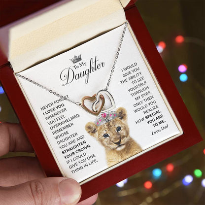 Daughter - How Special You Are To Me- Necklace Interlocking Hearts Necklace
