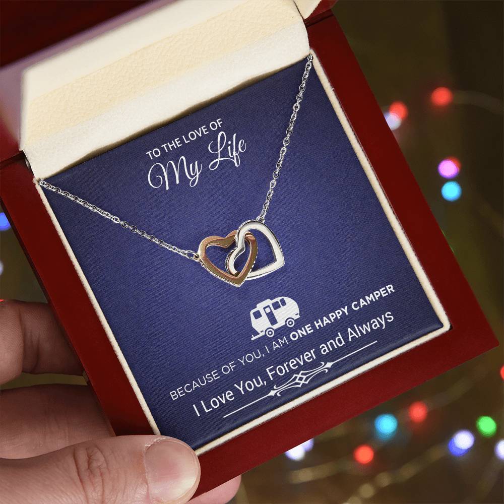 To The Love Of My Life Necklace Gift Present Soulmate Necklace Gift For My Wife Birthday Gift For My Girlfriend Thank You Love Interlocking Hearts Necklace