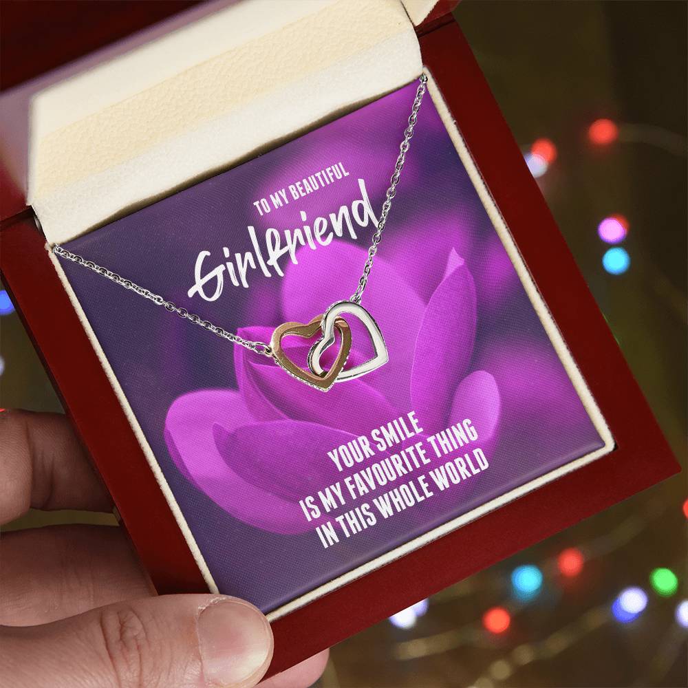 Interlocking Hearts - To My Beautiful Girlfriend Interlocking Hearts Necklace