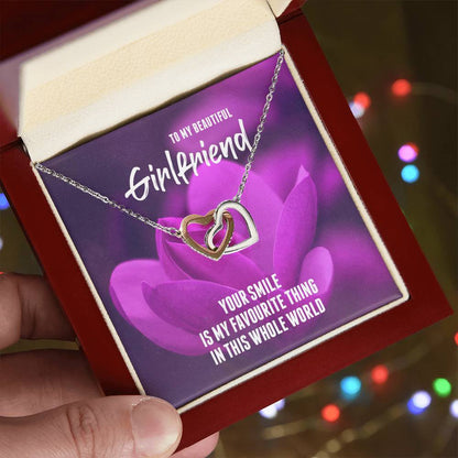 Interlocking Hearts - To My Beautiful Girlfriend Interlocking Hearts Necklace