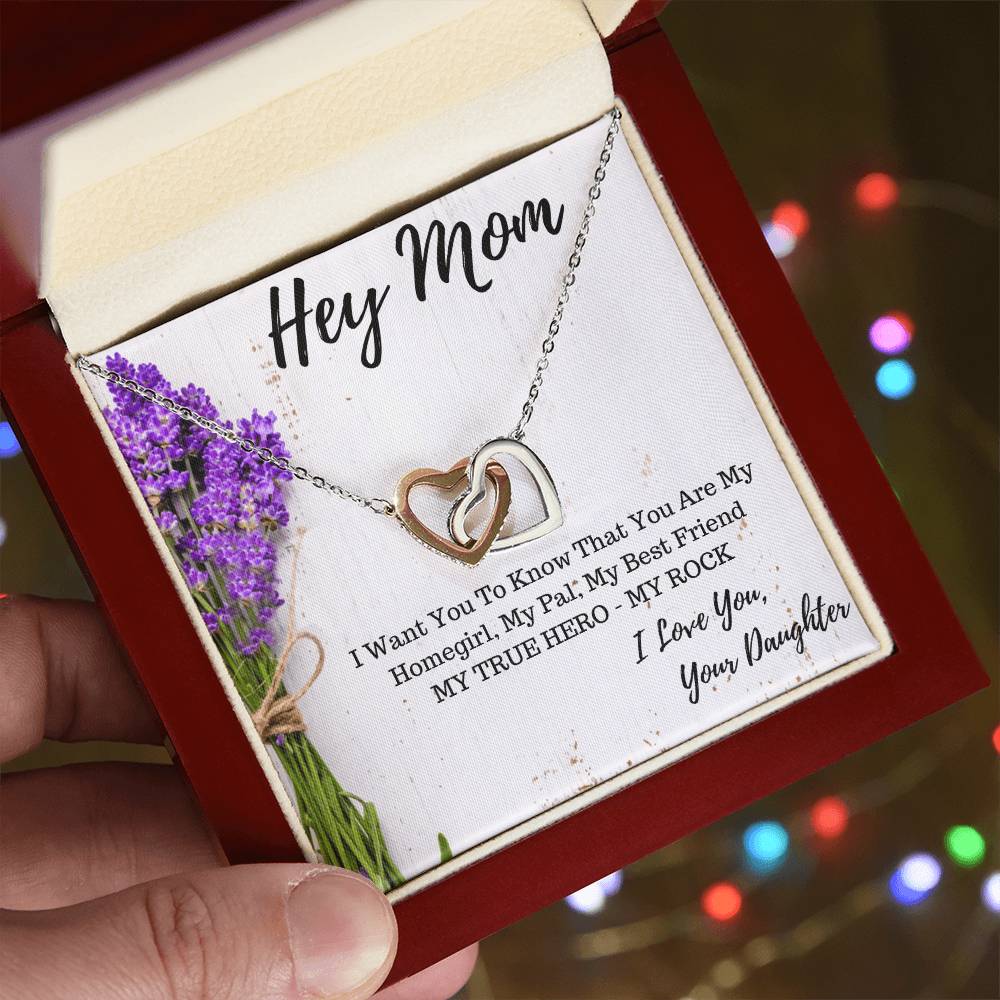 Mother & Daughter Gift For Mom Gift For Mothers Day Interlocking Hearts Necklace